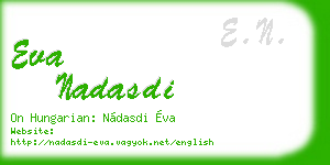 eva nadasdi business card